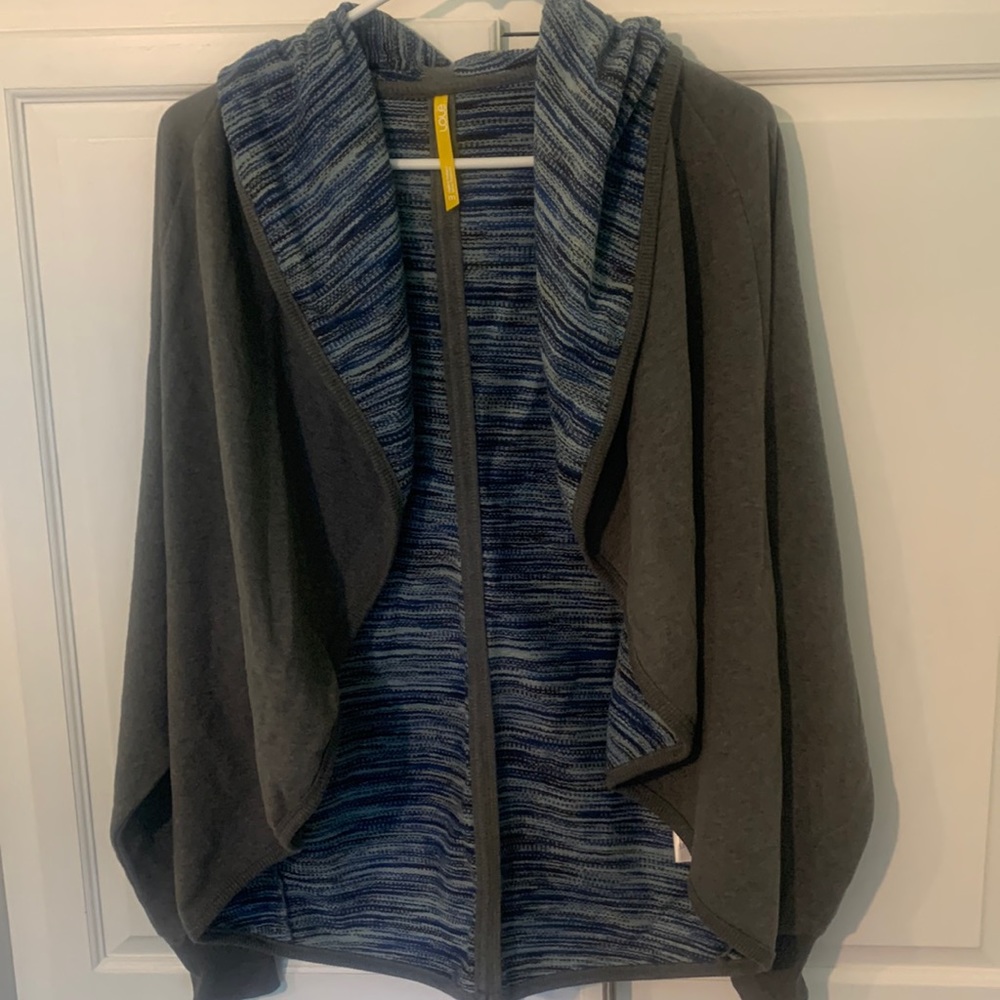 Lole Ramani Cardigan Open Front hooded Shrug Yoga jacket, size Medium